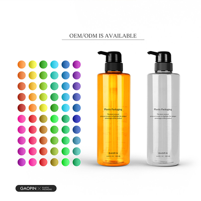 500ml tùy chỉnh sang trọng cho thú cưng bằng nhựa Body Wash Lotion đựng chai dầu gội trong suốt