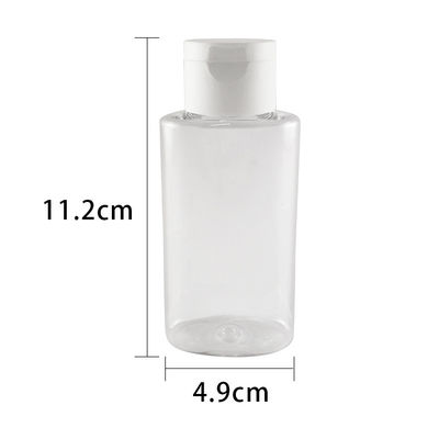 Clear Flip Cap Chai nhựa mỹ phẩm rỗng Chai gel rửa tay 60ml 100ml