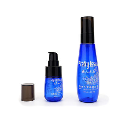 Chai bơm chăm sóc da bằng nhựa rỗng có thể tái chế 30ml 120ml Màu xanh lam