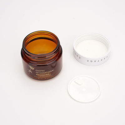 Bơm 80ml 100ml Chai lọ kem dưỡng da màu hổ phách Bao bì mỹ phẩm bằng nhựa