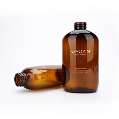 Chai PET màu hổ phách 340ml 520ml Bao bì Sữa tắm Chai dầu gội đầu bằng nhựa