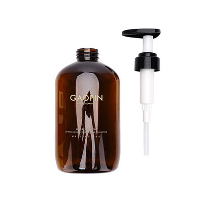 Chai PET màu hổ phách 340ml 520ml Bao bì Sữa tắm Chai dầu gội đầu bằng nhựa