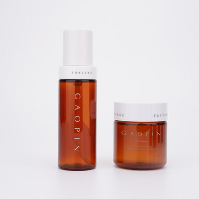SGS Chai nhựa mỹ phẩm Amber 100ml Chai nước hoa hồng PET 80ml có bơm