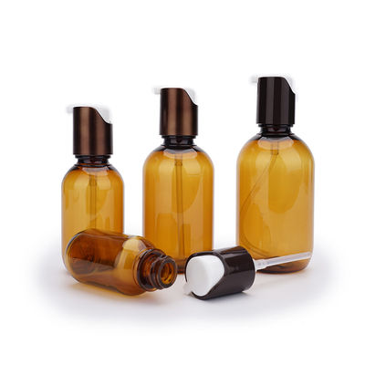 30ml 60ml 130ml Chai kem dưỡng da bằng nhựa Màu hổ phách In màn hình