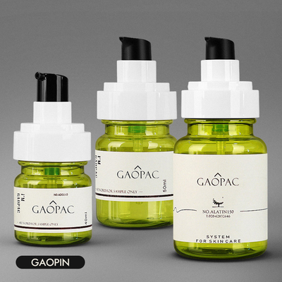 40ml 50ml Chai đựng sữa dưỡng da màu xanh lá cây 130ml Bộ bao bì mỹ phẩm sang trọng