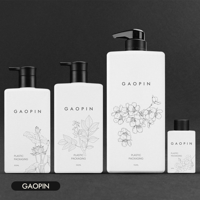 60ml 300ml 350ml 750ml Trắng Màu tùy chỉnh Màu trắng Chai dầu gội đầu bơm nhựa HDPE